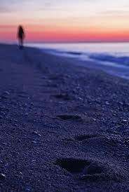 minful walking on beach