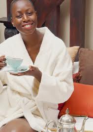 black woman spa tea