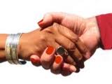 women shaking hands
